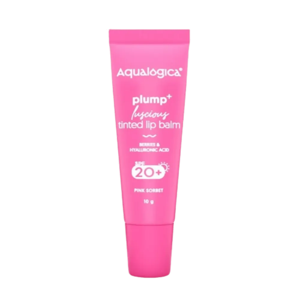 Aqualogica Pink Sorbet Plump  Luscious Tinted Lip Balm with Berries and Hyaluronic Acid