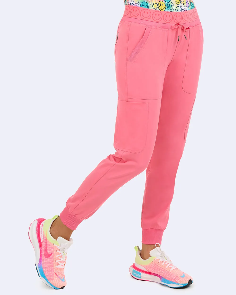 Ava Therese Smiley Jogger Scrub Pants