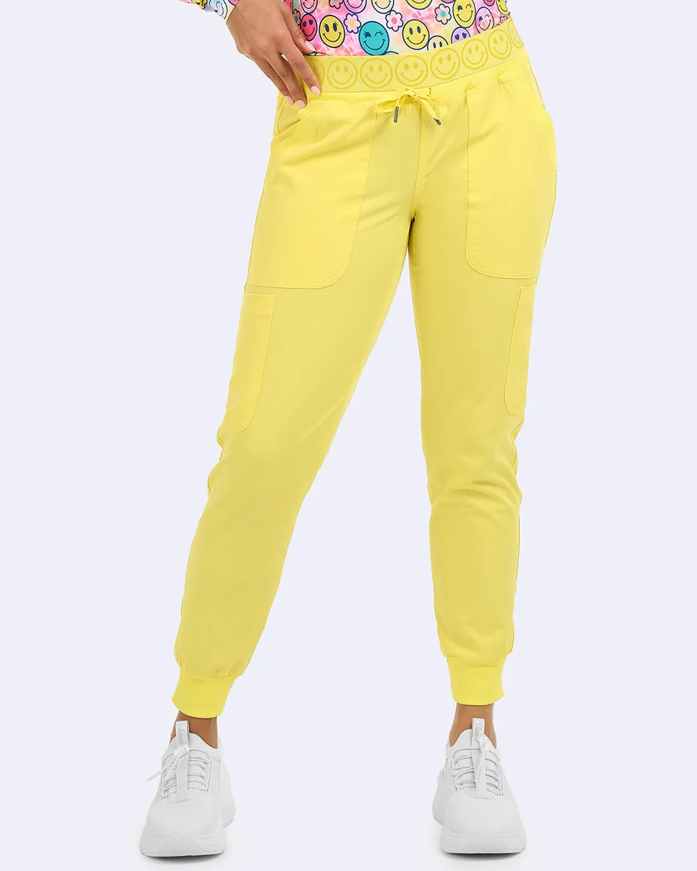 Ava Therese Smiley Jogger Scrub Pants