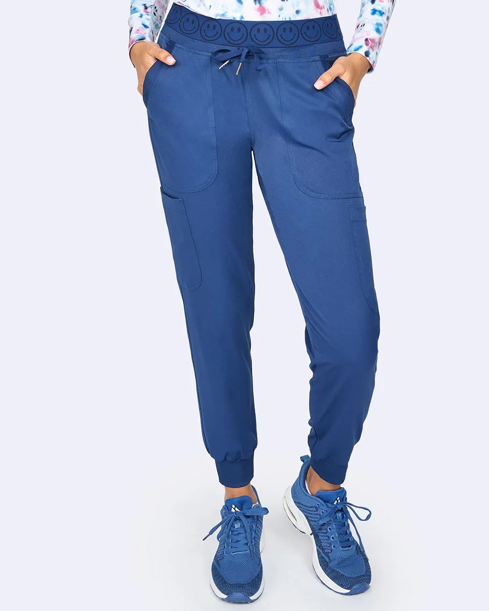 Ava Therese Smiley Jogger Scrub Pants