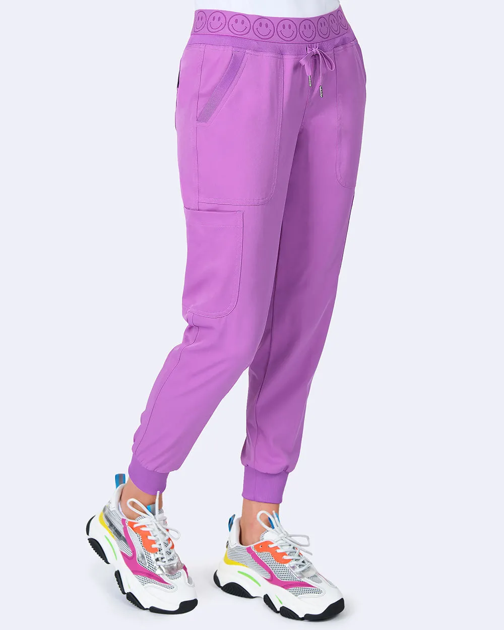 Ava Therese Smiley Jogger Scrub Pants