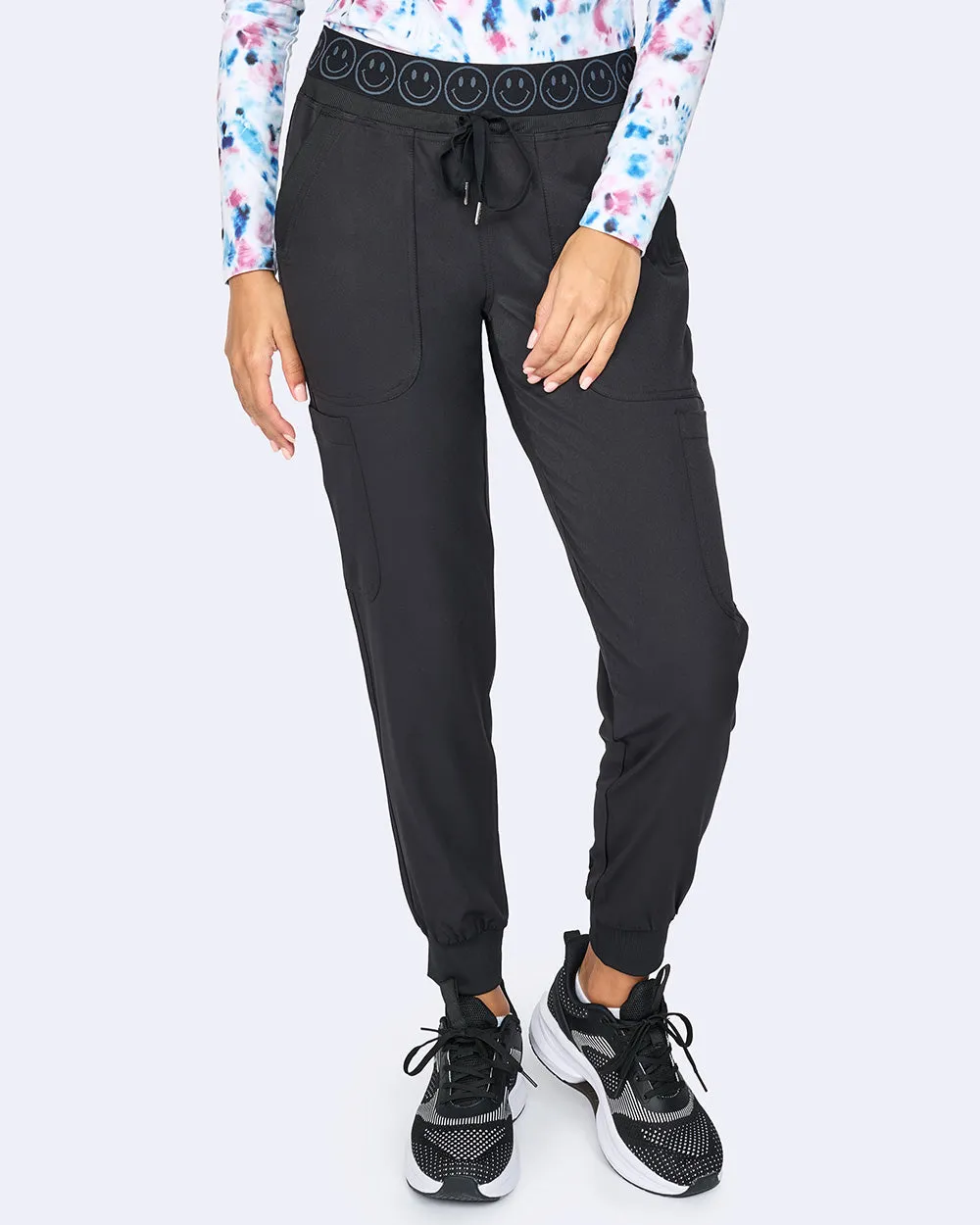 Ava Therese Smiley Jogger Scrub Pants