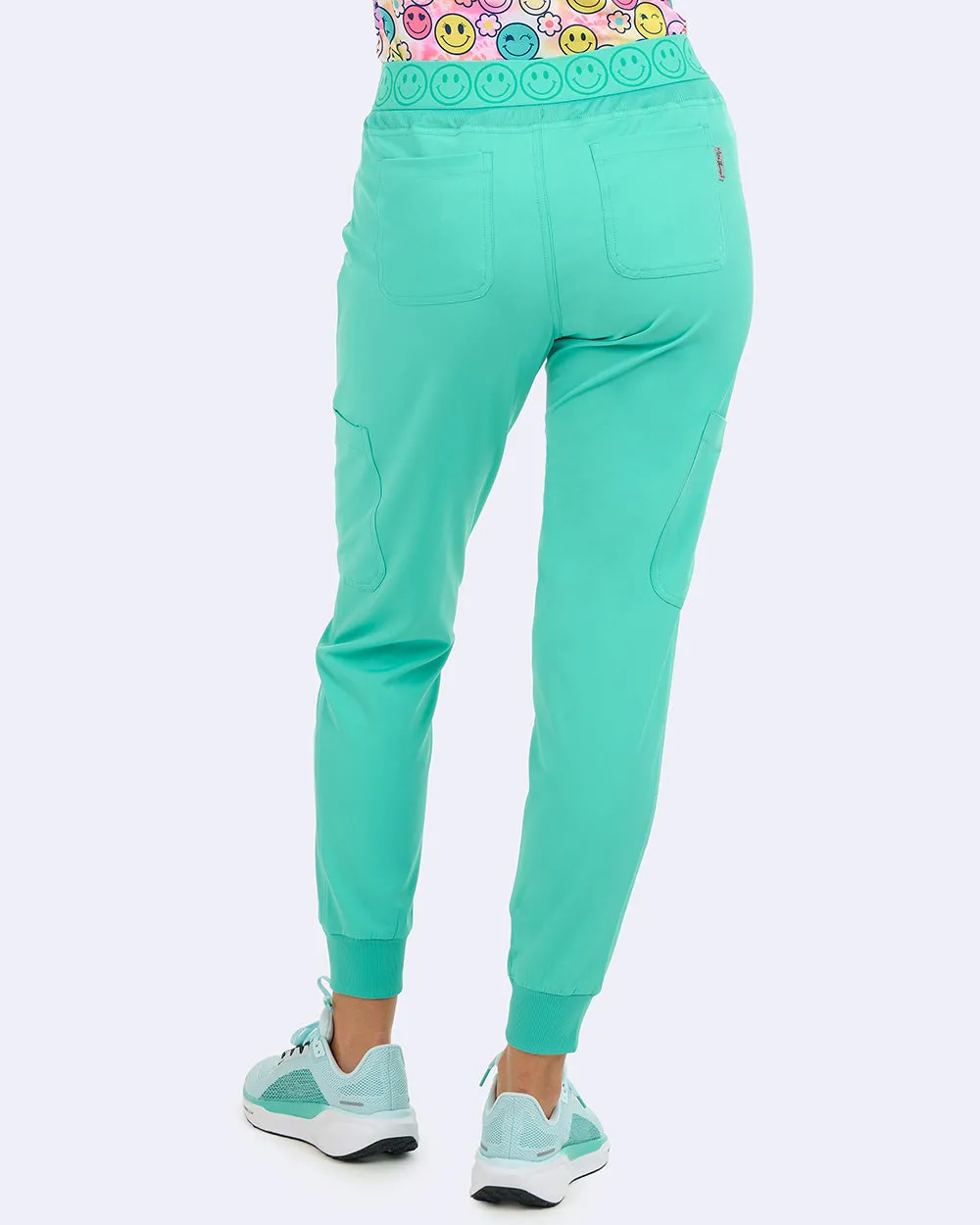 Ava Therese Smiley Jogger Scrub Pants