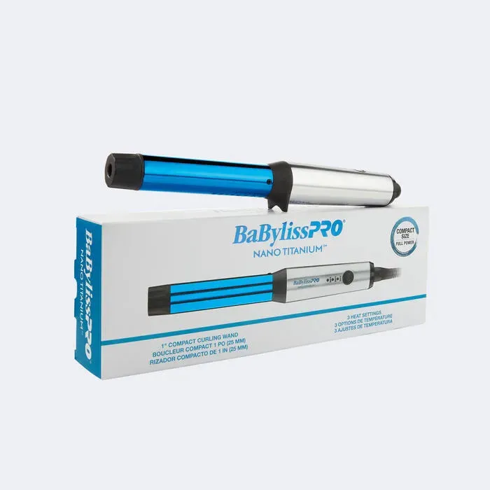 BaBylissPRO Nano-Titanium 1" Compact Curling Wand