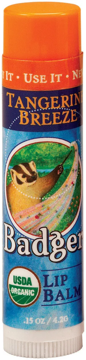 Badger Badger Tangerine Lip Balm - Organic .15oz Lip Balm