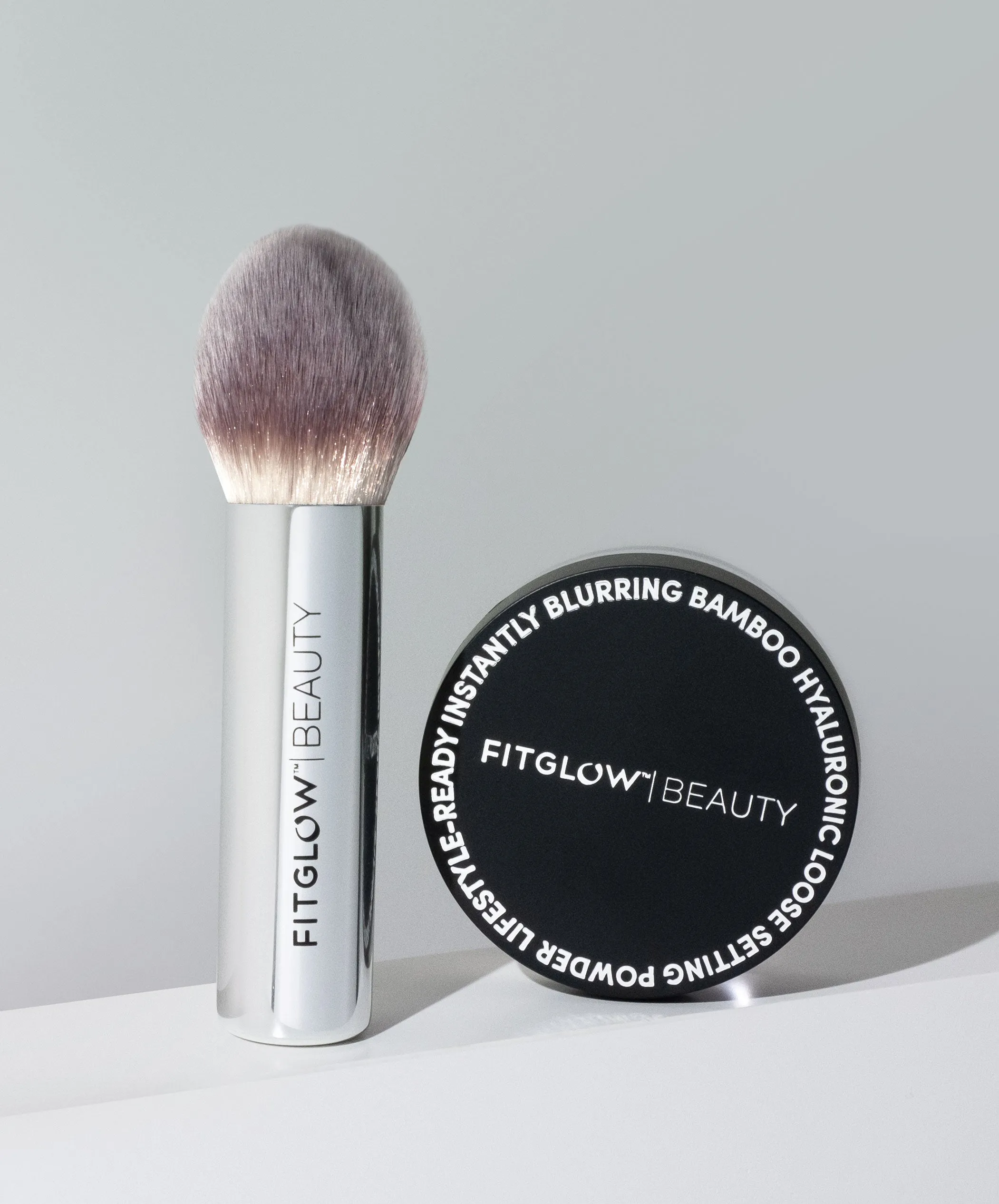 Bamboo Hyaluronic Loose Setting Powder   Brush Duo