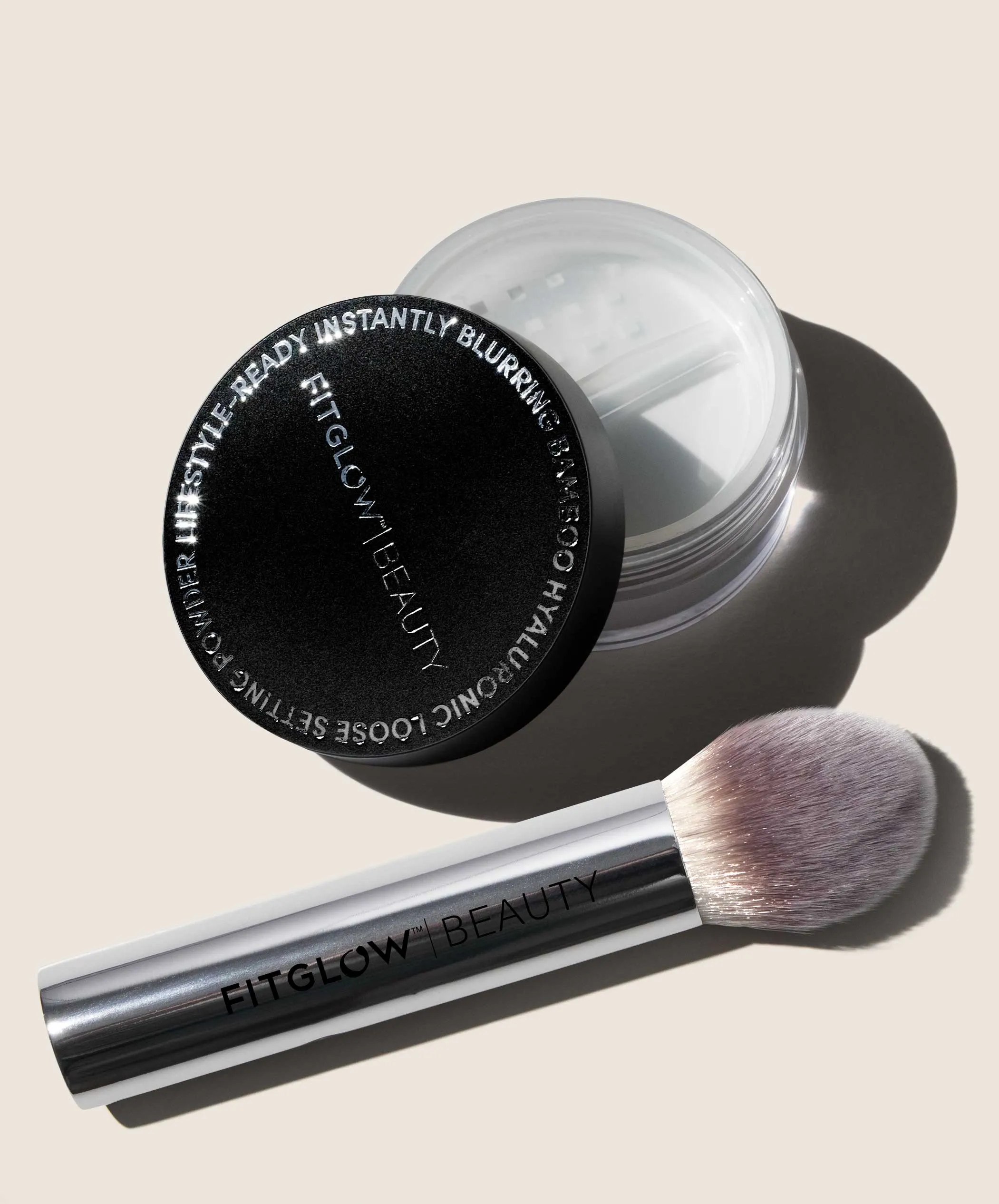 Bamboo Hyaluronic Loose Setting Powder   Brush Duo
