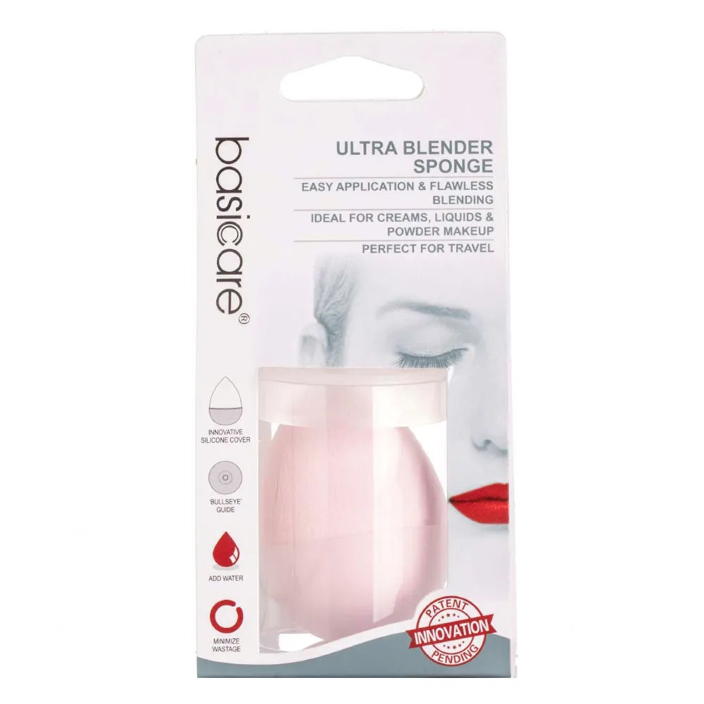 Basic Care Ultra Blender Sponge with Silicone Cover   Bullseye-Pink