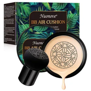 BB Cream Foundation Make up CC Cream, Liquid Foundation Mushroom Head Air Cushion BB Cream, Nude Makeup Moisturizing Concealer Lasting Brightening, Even Skin Tone 20 g (Pack of 1)