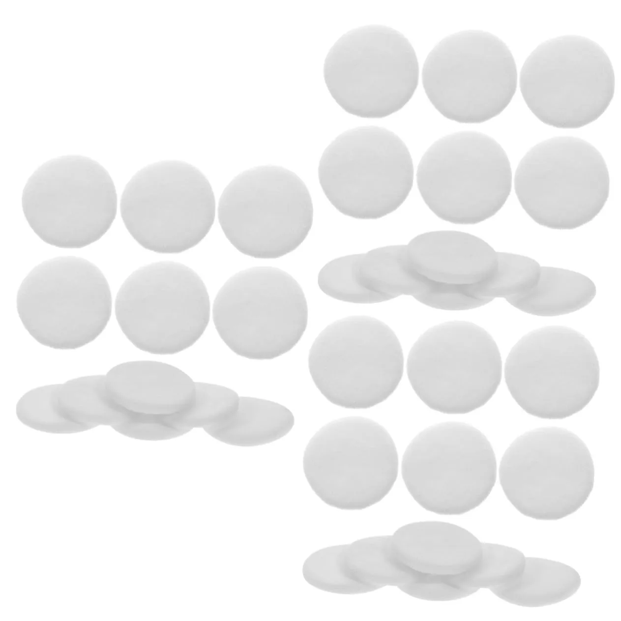 Beaupretty 36pcs Supple Loose Powder Puff Small Rounded Makeup Pads for Natural Finish Simple Velour Cosmetic Accessory for Beginners Artists Compact Comfortable Use for Loose Powder