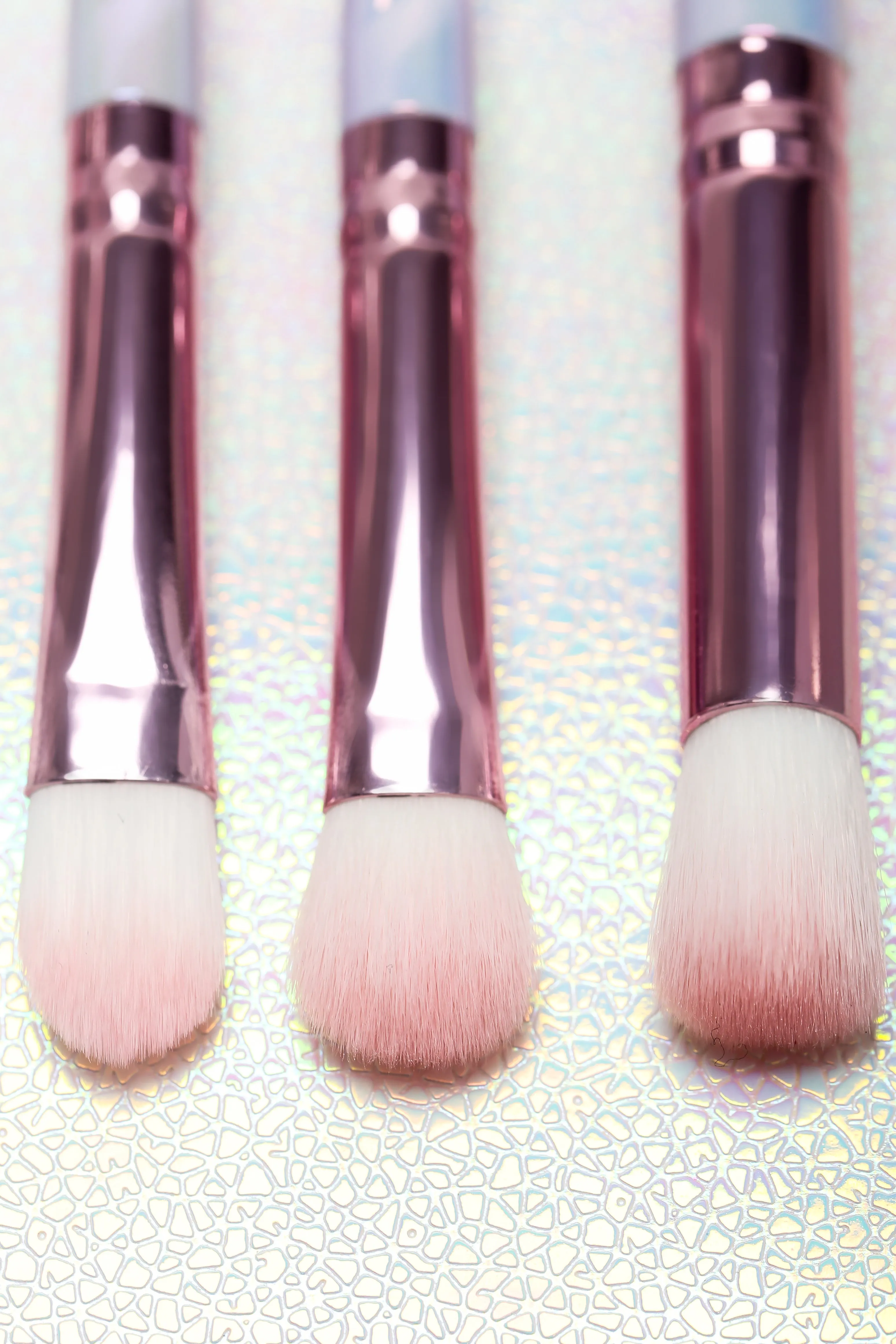 Beauty Creations Holographic Unicorn 6 Pc Brush Set - Pink
