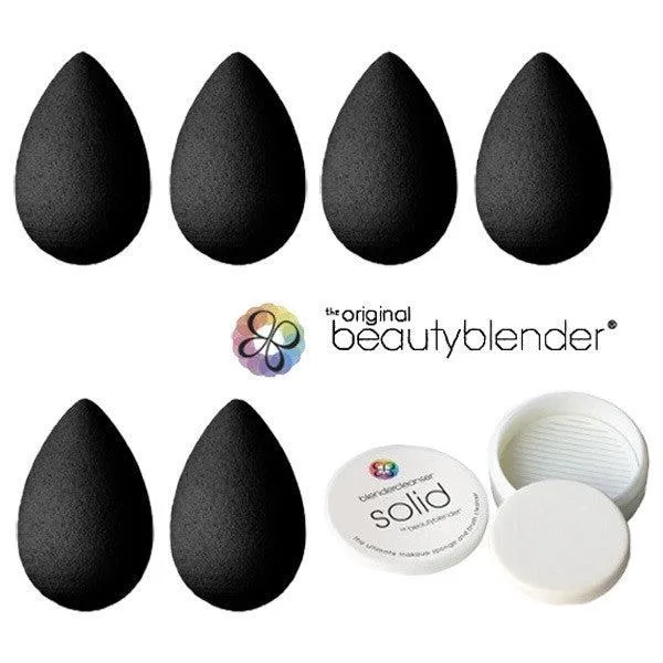 Beautyblender Pro BLACK Pack (6 Blenders   1 Solid Cleanser)