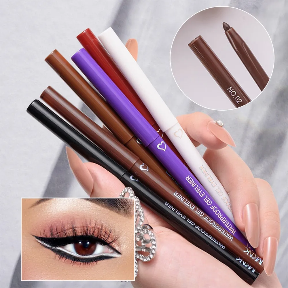 Black Brown Quick-drying Eyeliner Waterproof Liquid Eyeliner Gel Pen Long Lasting Smooth Pencil Not Blooming Eye Makeup Cosmetic