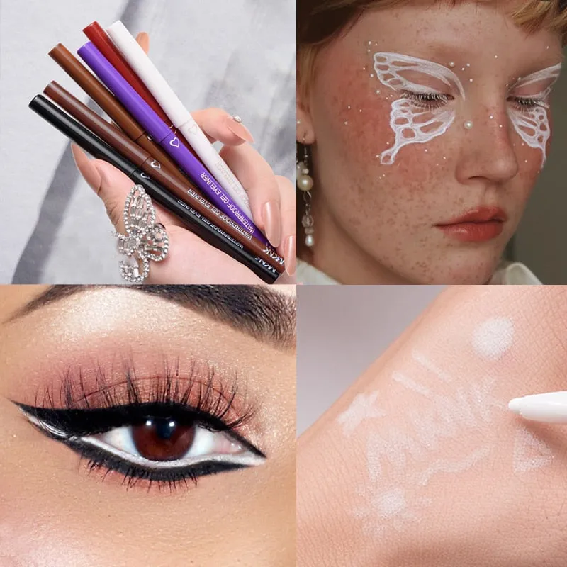 Black Brown Quick-drying Eyeliner Waterproof Liquid Eyeliner Gel Pen Long Lasting Smooth Pencil Not Blooming Eye Makeup Cosmetic