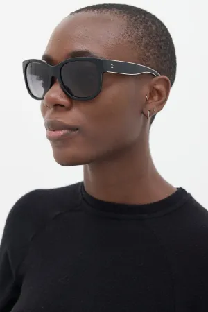 Black CC Square Sunglasses