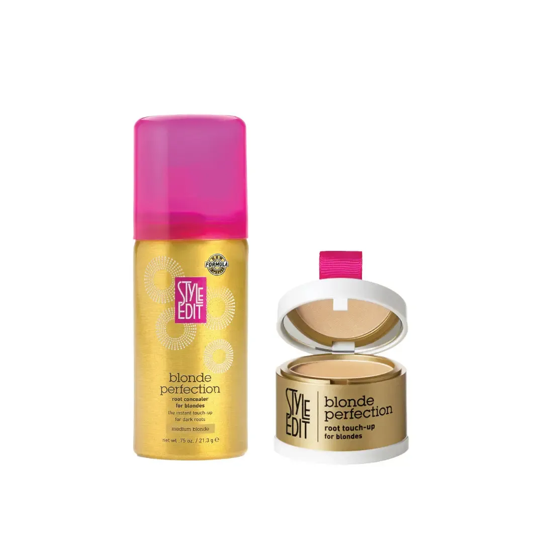 Blonde Travel Duo: Touch Up Powder and Travel Sized Concealer Spray