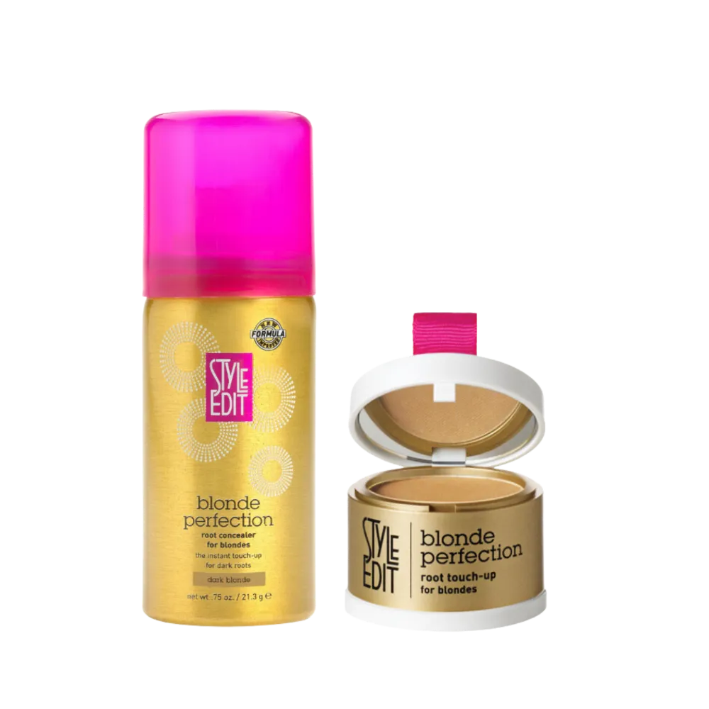 Blonde Travel Duo: Touch Up Powder and Travel Sized Concealer Spray