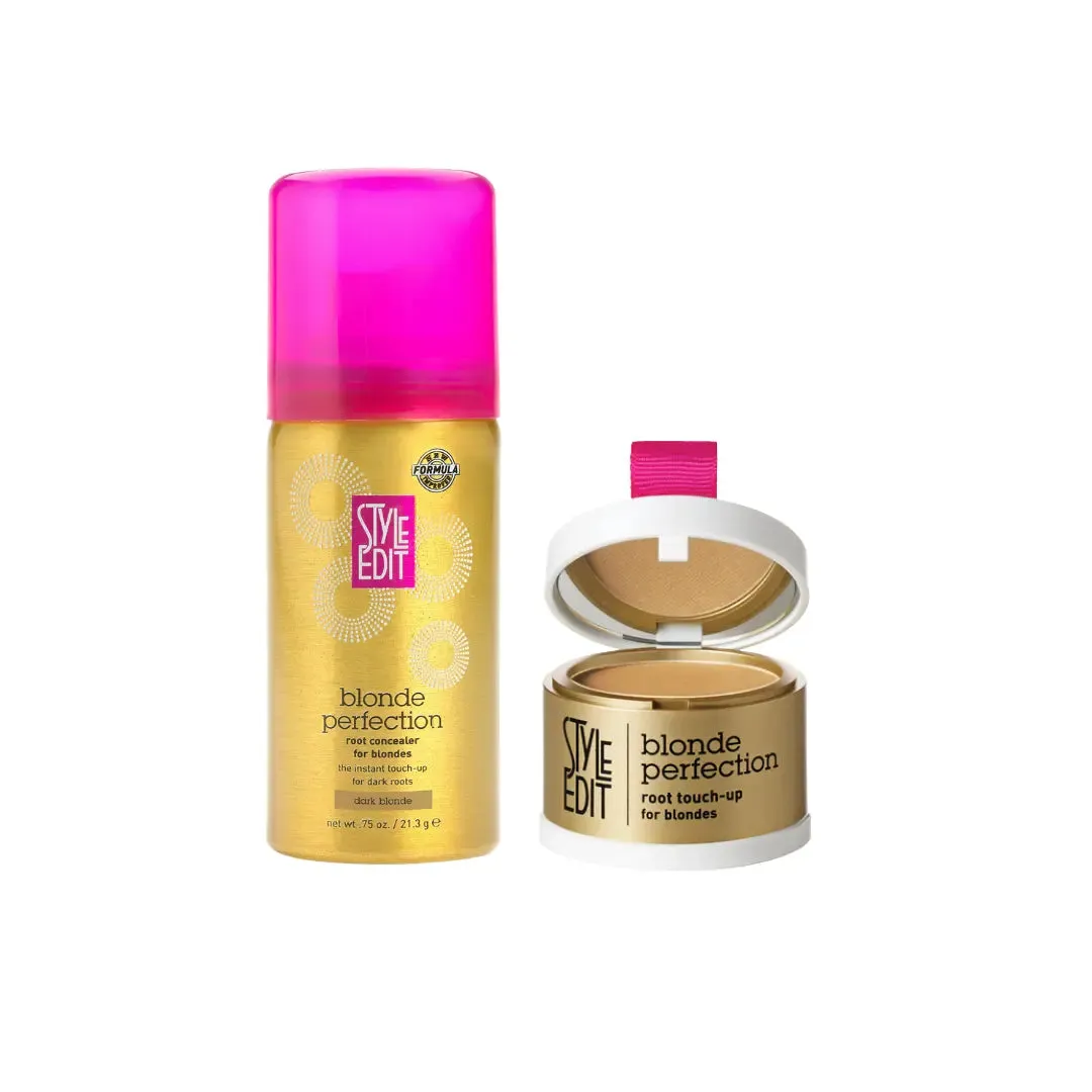 Blonde Travel Duo: Touch Up Powder and Travel Sized Concealer Spray