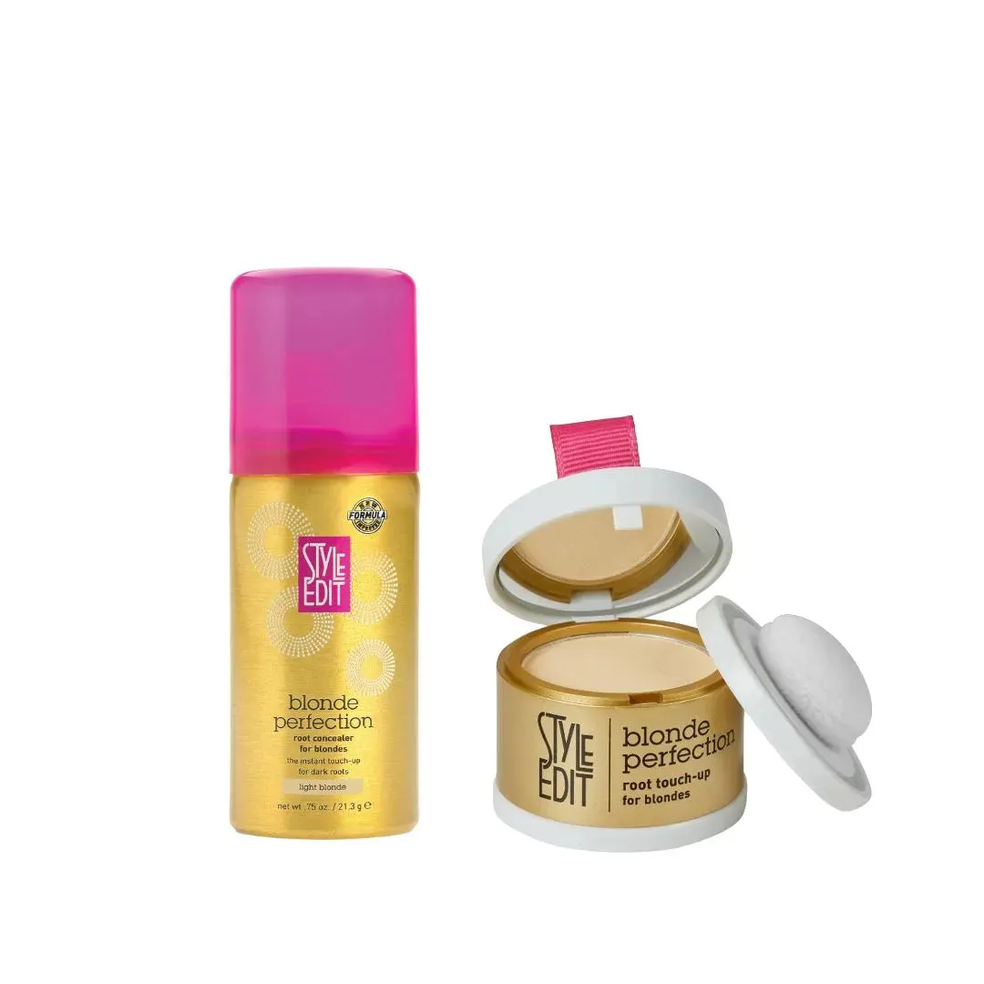 Blonde Travel Duo: Touch Up Powder and Travel Sized Concealer Spray