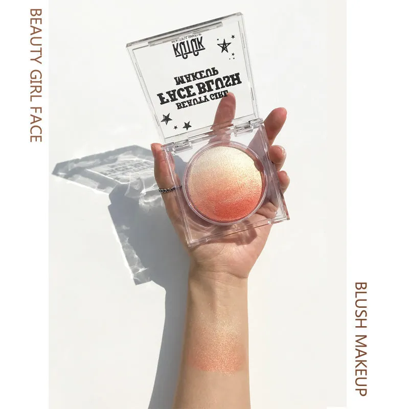 Blush Highlight All-in-one Pan Baked Egg Nude Makeup Natural Gradient Blush