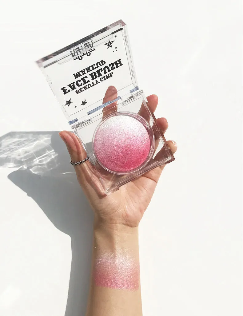 Blush Highlight All-in-one Pan Baked Egg Nude Makeup Natural Gradient Blush