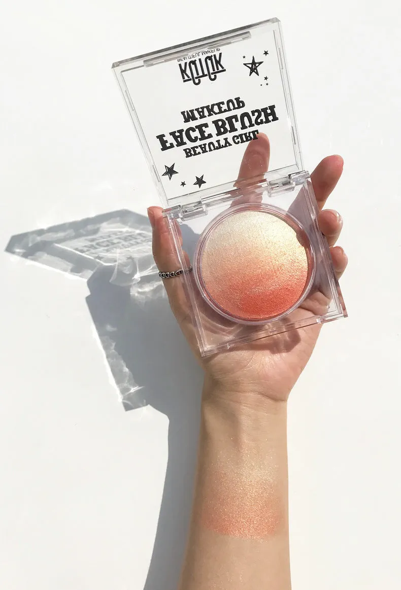 Blush Highlight All-in-one Pan Baked Egg Nude Makeup Natural Gradient Blush