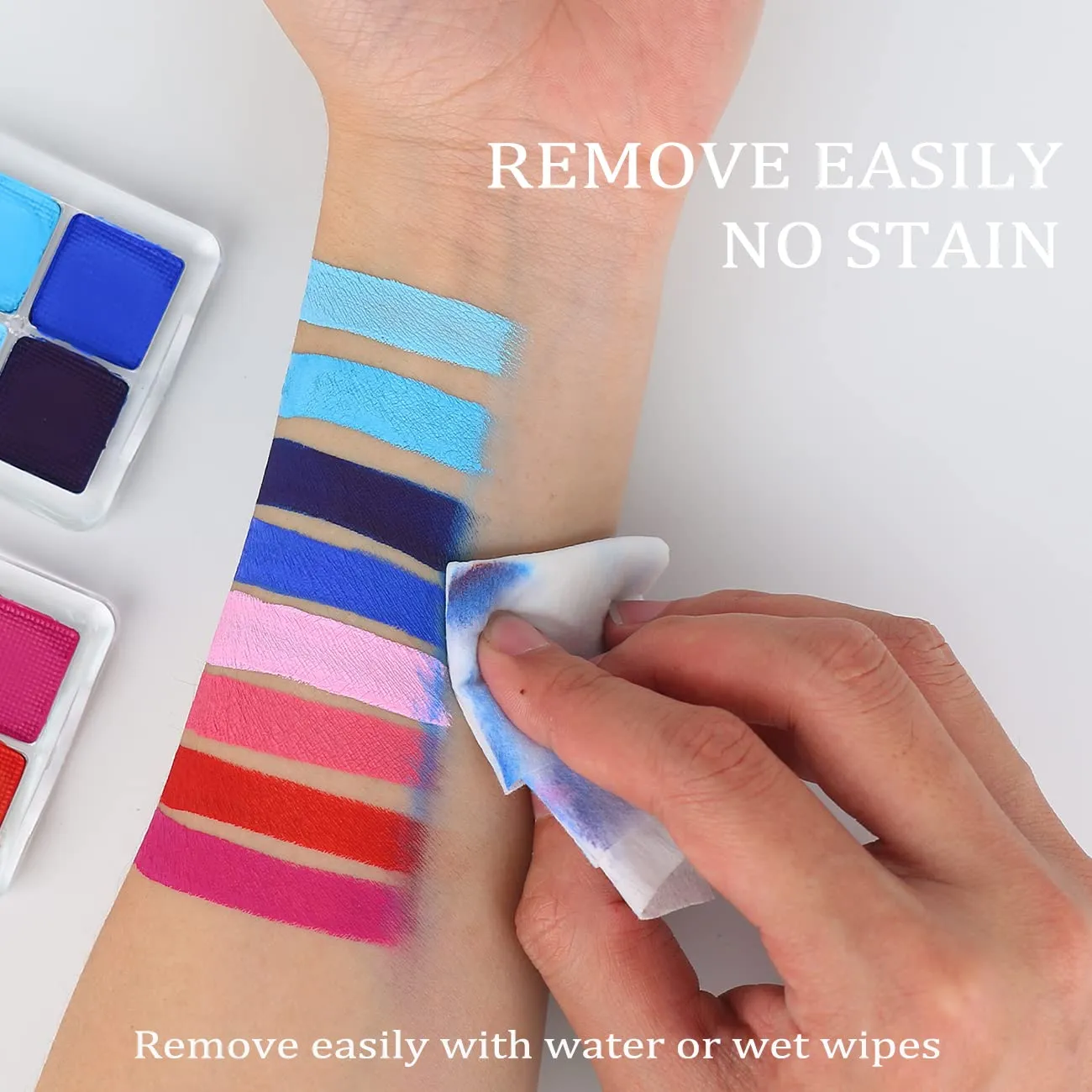 Bowitzki Water Activated Eyeliner Palette Graphic Eye Liner Smudge proof Hydra Liner-4 Colors (Red)