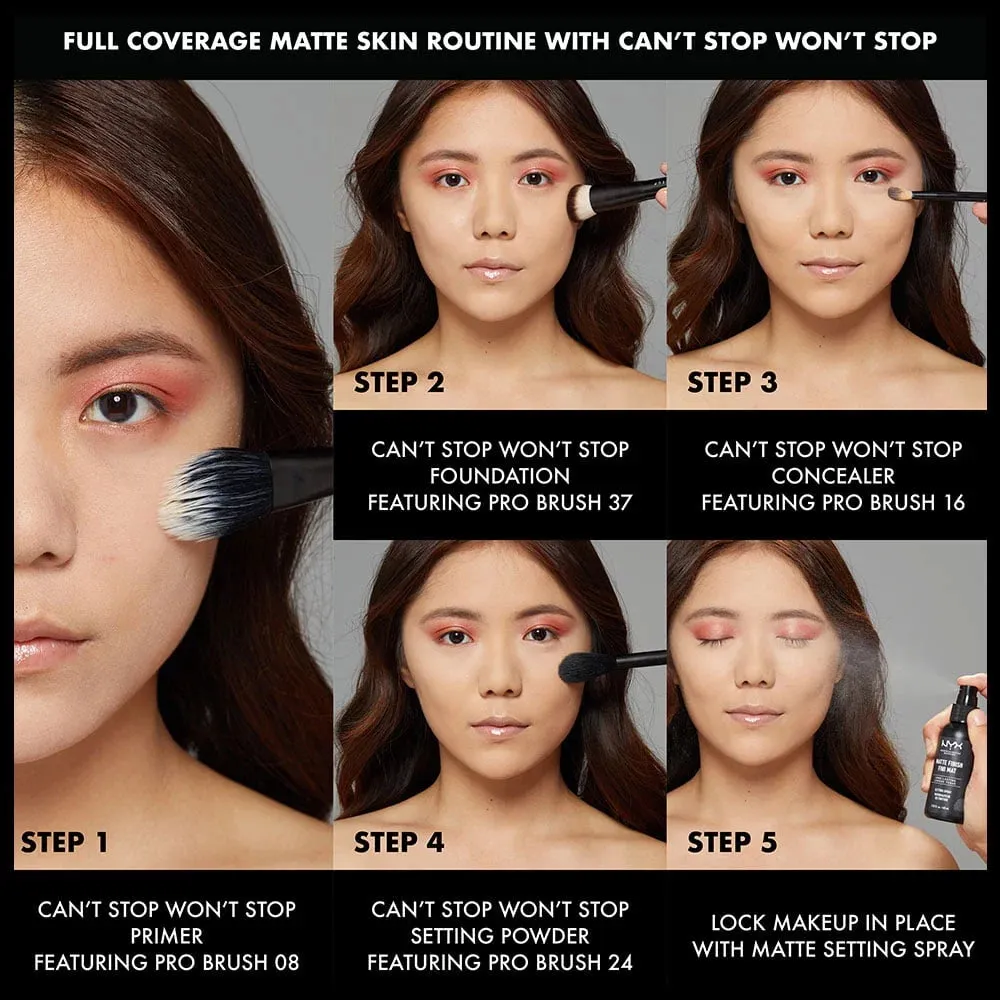 Can'T Stop Won'T Stop 24Hr Full Coverage Liquid Foundation, Matte Finish, Waterproof, Medium Olive, 1 Fl Oz