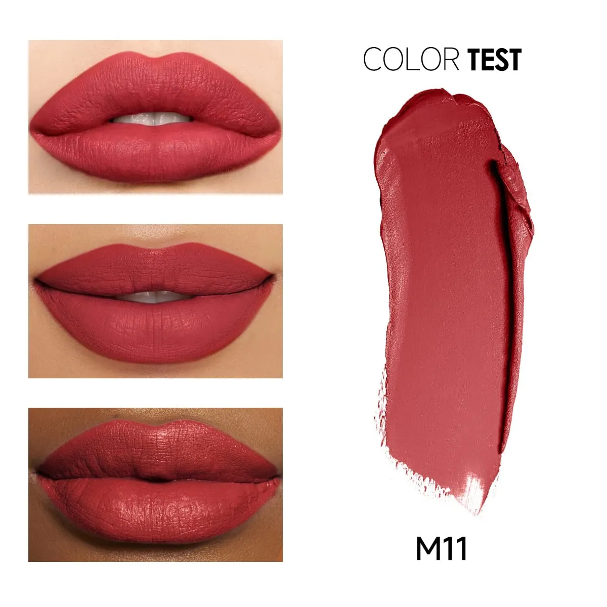 CARSLAN Matte Lipstick Hydrating Lip Color Makeup, Highly Pigmented Lipstick with Moisturizing Formula, Lightweight, Smooth, M11