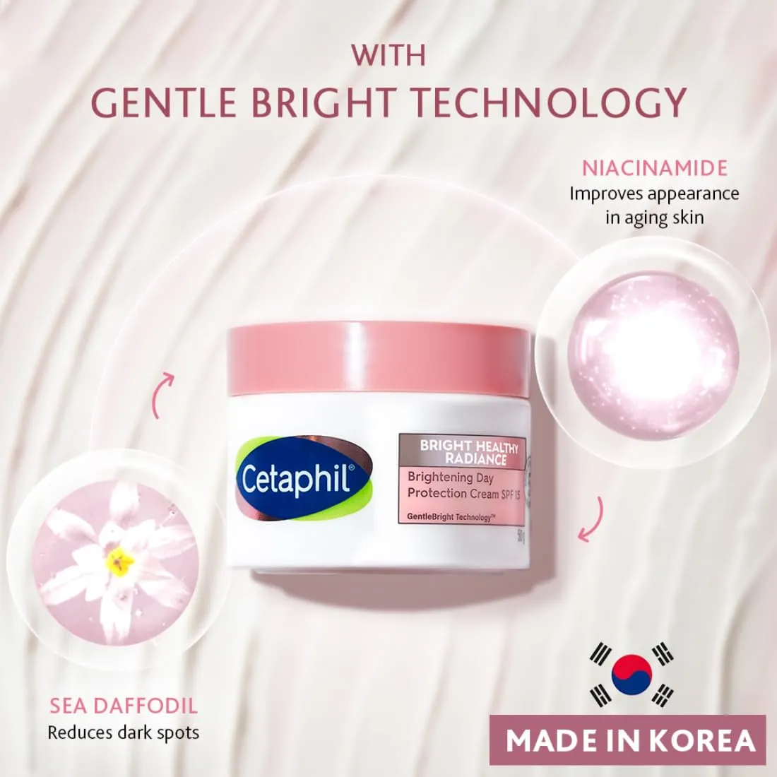 Cetaphil Brightening Day and Night Protection Cream, White, 50 gm Combo