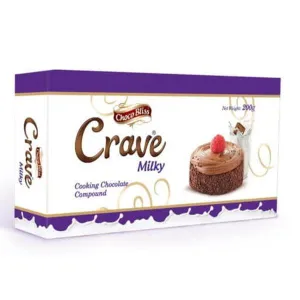 CHOCO BLISS CRAVE MILKY COOKING CHOCOLATE 200GM