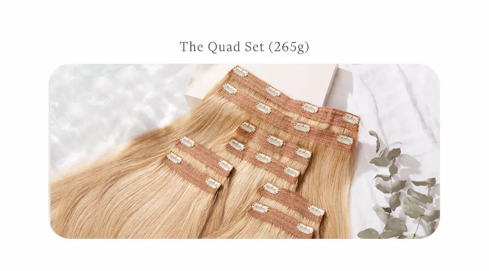 Chocolate Brown, 20" Quad Clip-In Hair Extensions, #4 | 265g