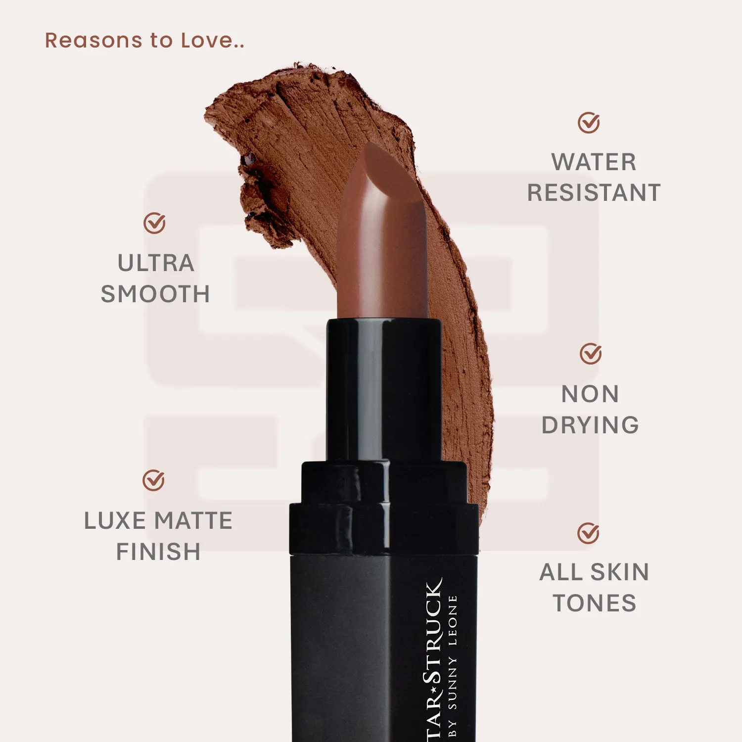 Cinnamon - Luxe Matte Lipstick, Brown | 4.2gms