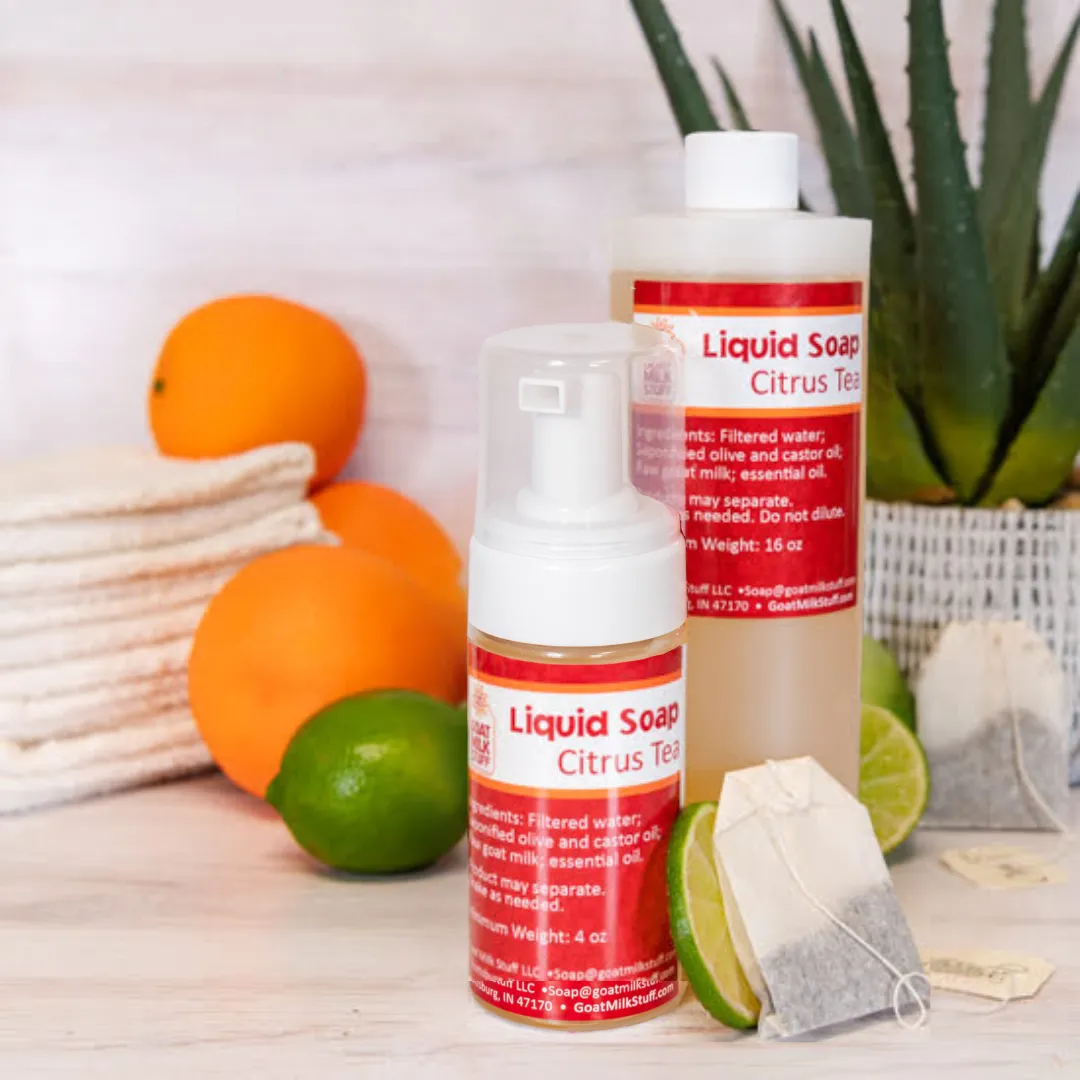 Citrus Tea Foamer Bottle Liquid Goat Milk Soap