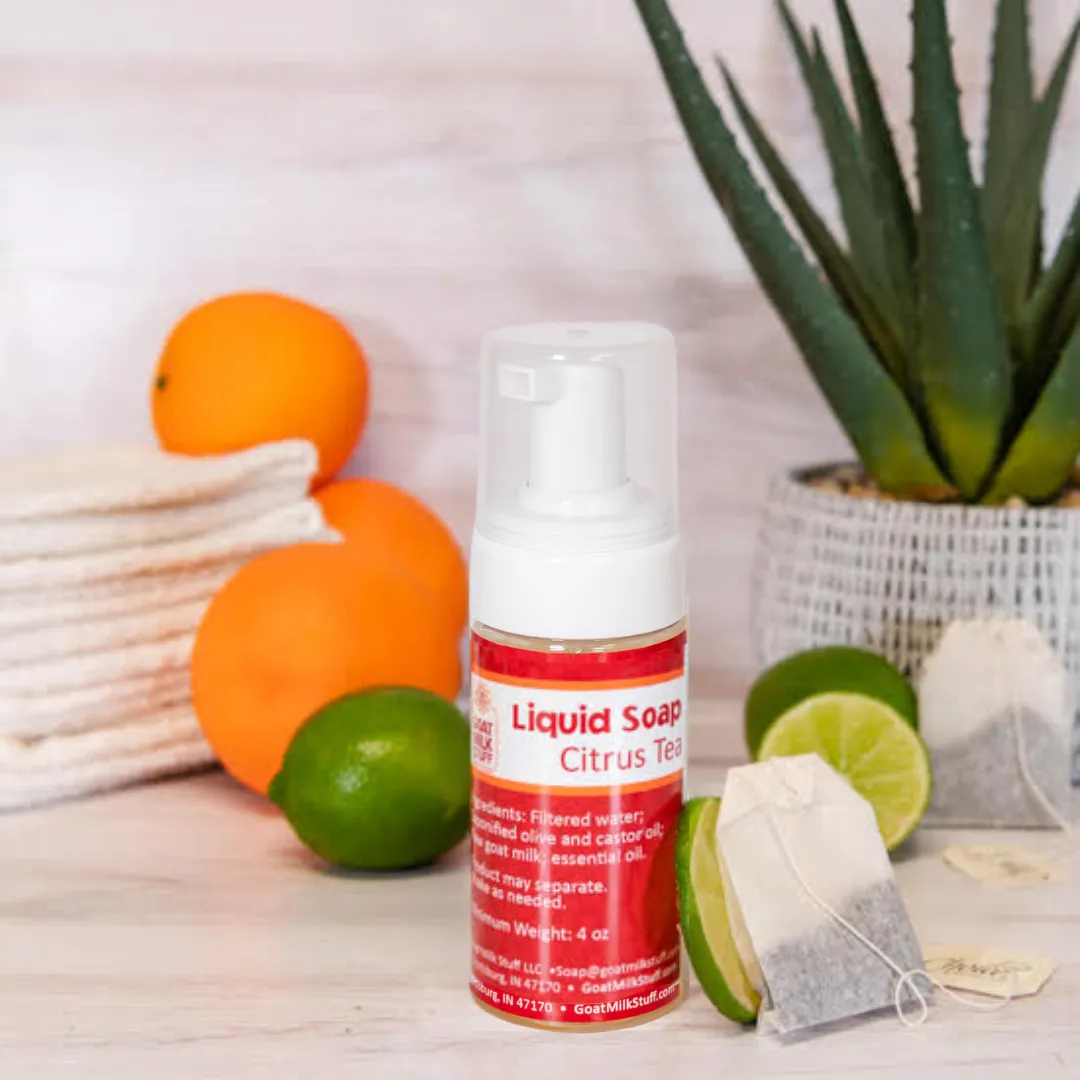 Citrus Tea Foamer Bottle Liquid Goat Milk Soap