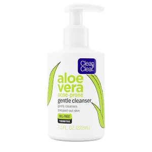 Clean & Clear Aloe Vera Gentle Facial Cleanser for Acne-Prone & Sensitive Skin - 222ml