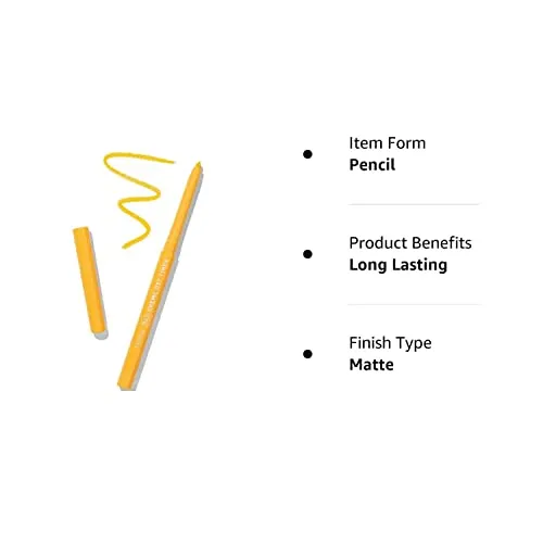 Colourpop PUNCH Matte Eyeliner Retractable Pencil Creme Gel (Warm Canary Yellow), 0.2g (0.007 Ounce)