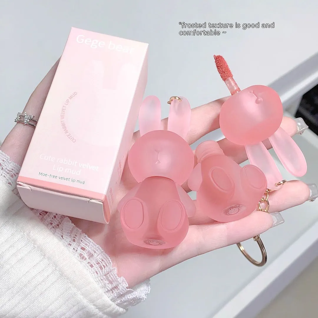 Cute Bear Rabbit Shape Tube Matte Finish Lip Gloss