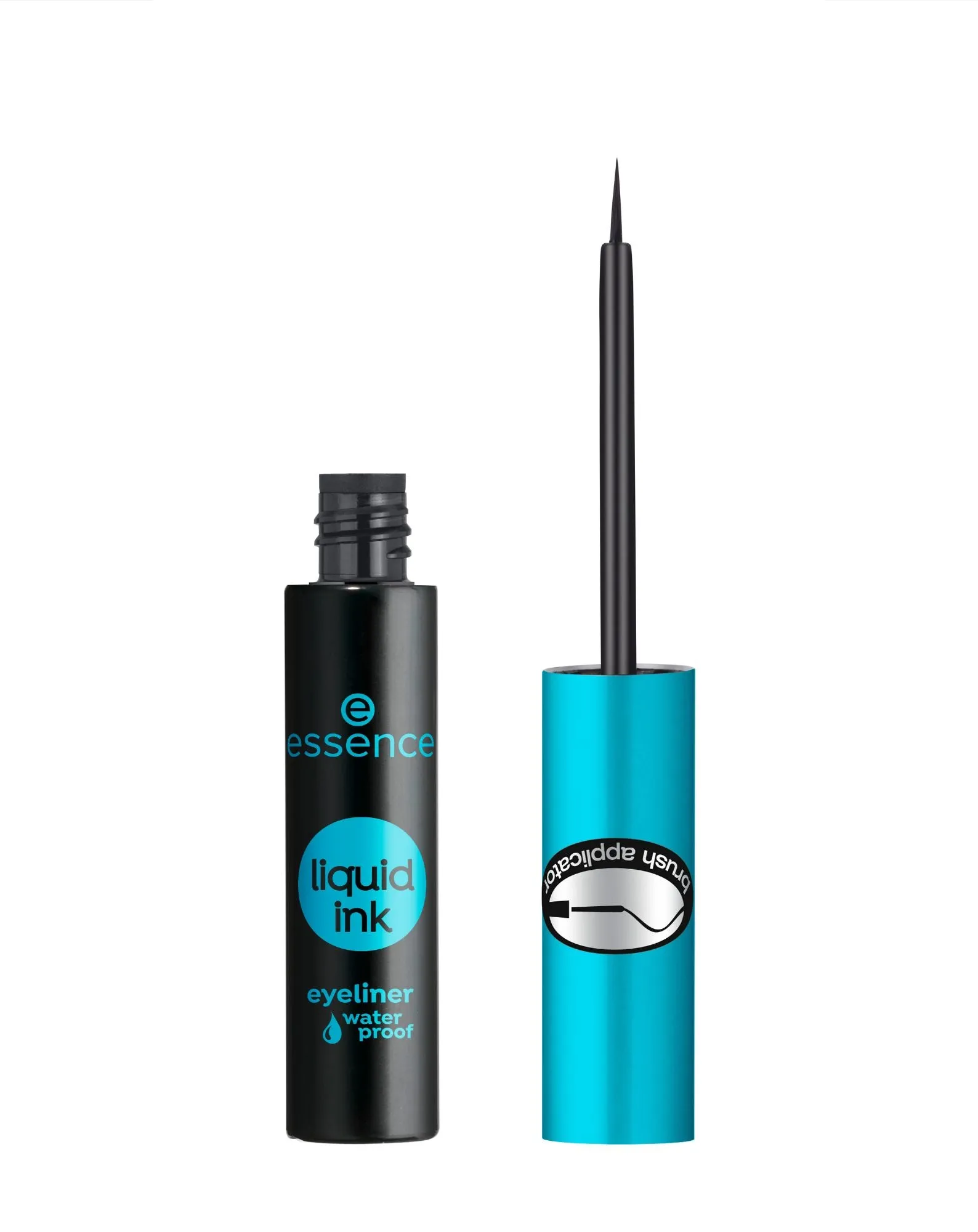 Czarny wodoodporny eyeliner w płynie liquid ink eyeliner waterproof 01 Essence