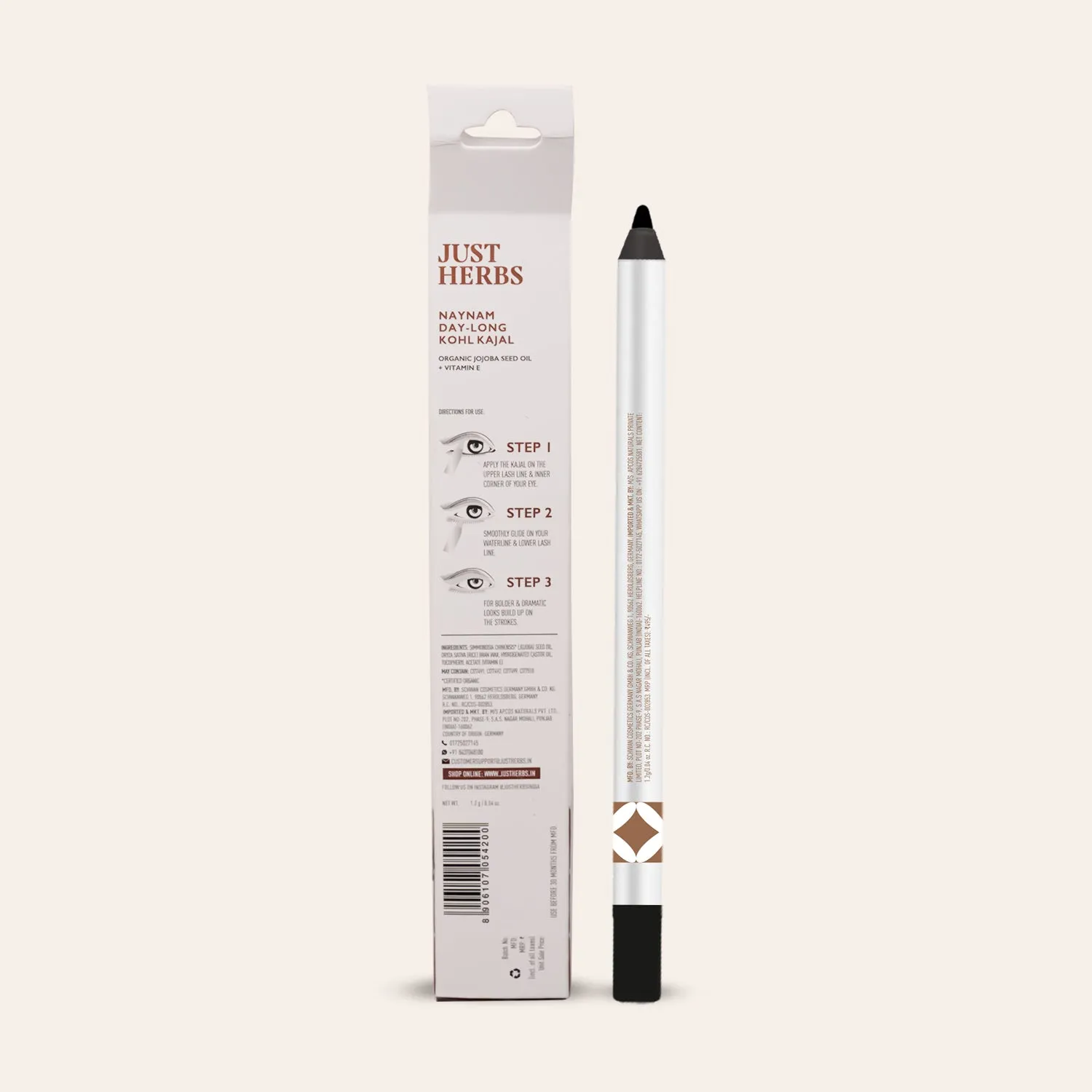 Deep Black: Naynam Day Long Sharpenable Kajal