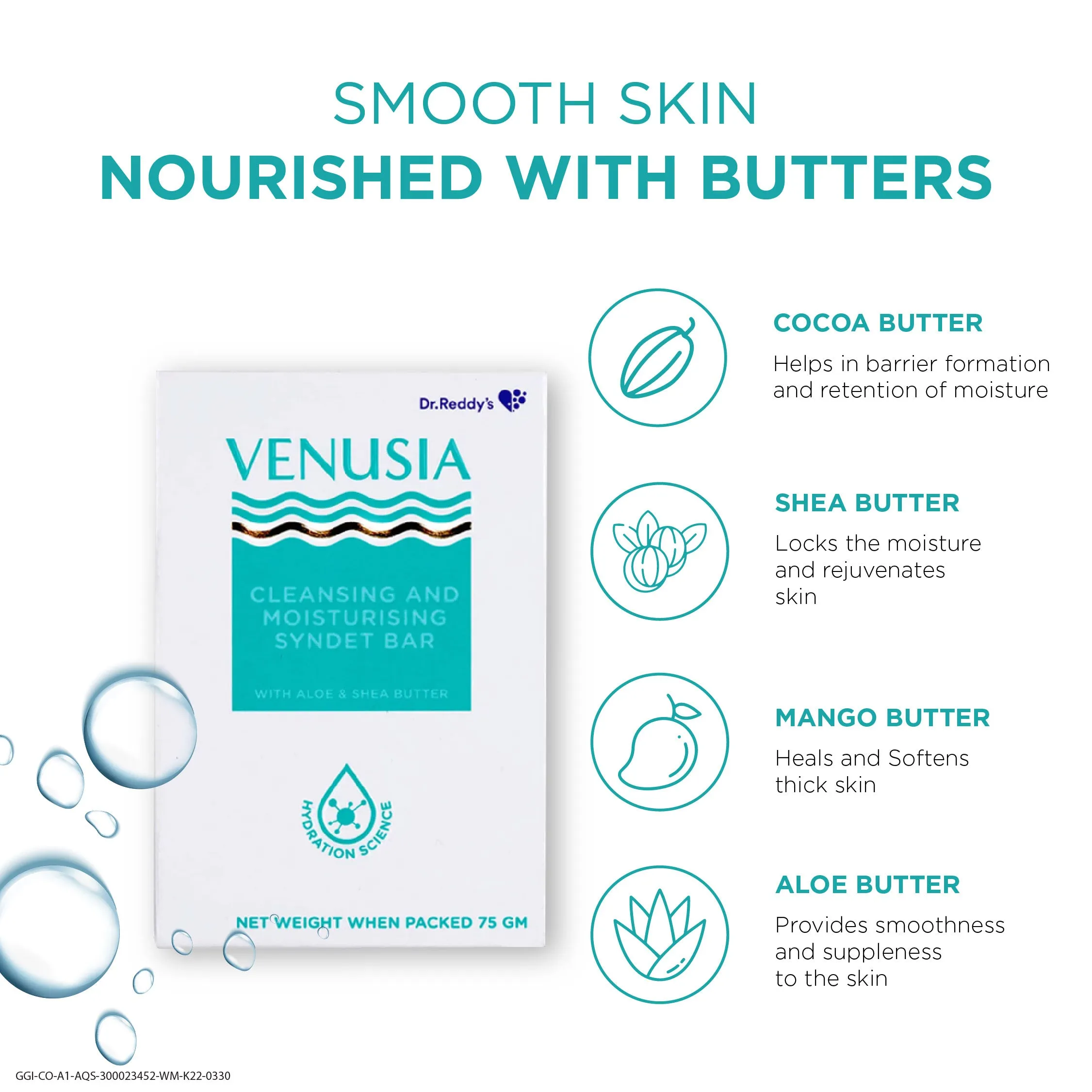 Dr. Reddy's Venusia Moisturizing Cream with Vitamin E  100 GM and Venusia Moisturizing Bathing Bar 75 GM