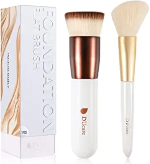DUcare Flat Top Kabuki Foundation Brush   Contour Brush Angled Blush Brush Bronzer Kabuki Makeup Brushes