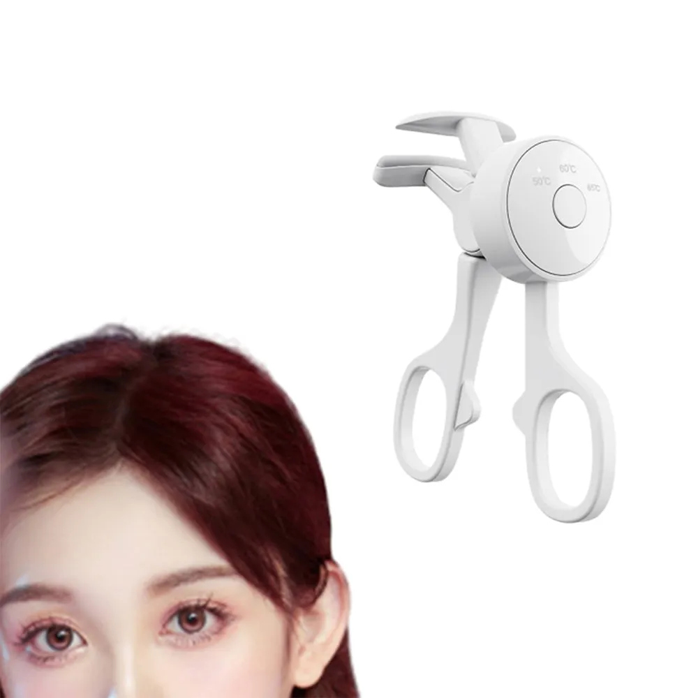 Electric Heated Eyelash Curler with 3 Heating Modes Anti-Burn Lash Curler White