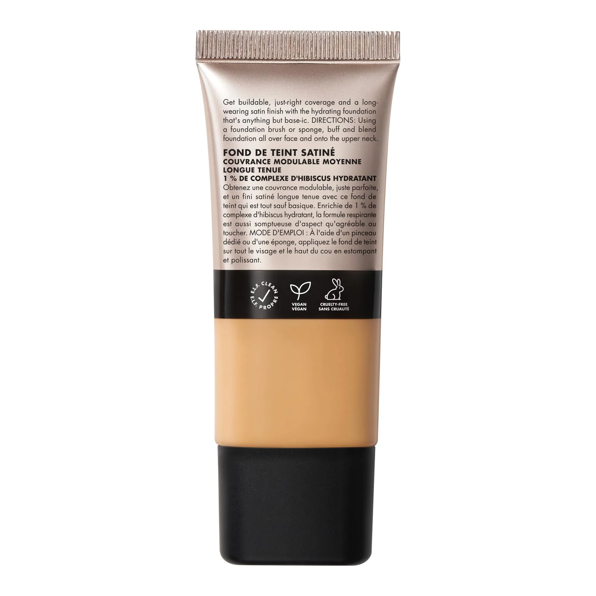 e.l.f. Soft Glam Foundation, Medium Coverage, Long-Lasting & Buildable Foundation For A Smooth, Satin Finish, Vegan & Cruelty-Free, 30 Medium Warm