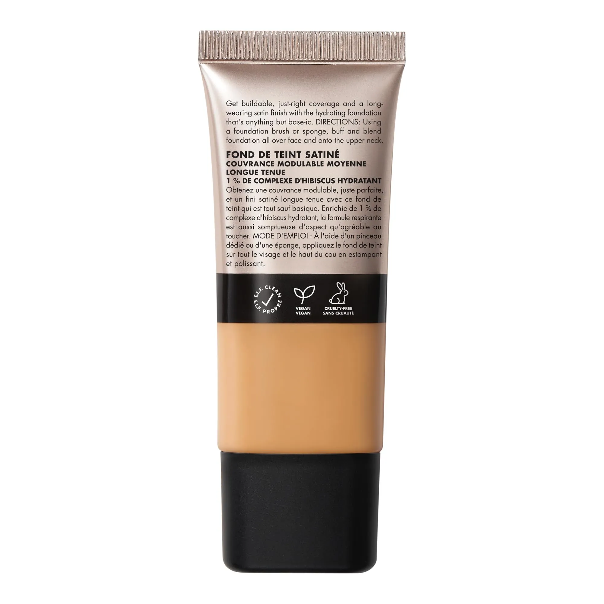 e.l.f. Soft Glam Foundation, Medium Coverage, Long-Lasting & Buildable Foundation For A Smooth, Satin Finish, Vegan & Cruelty-Free, 32 Medium Neutral