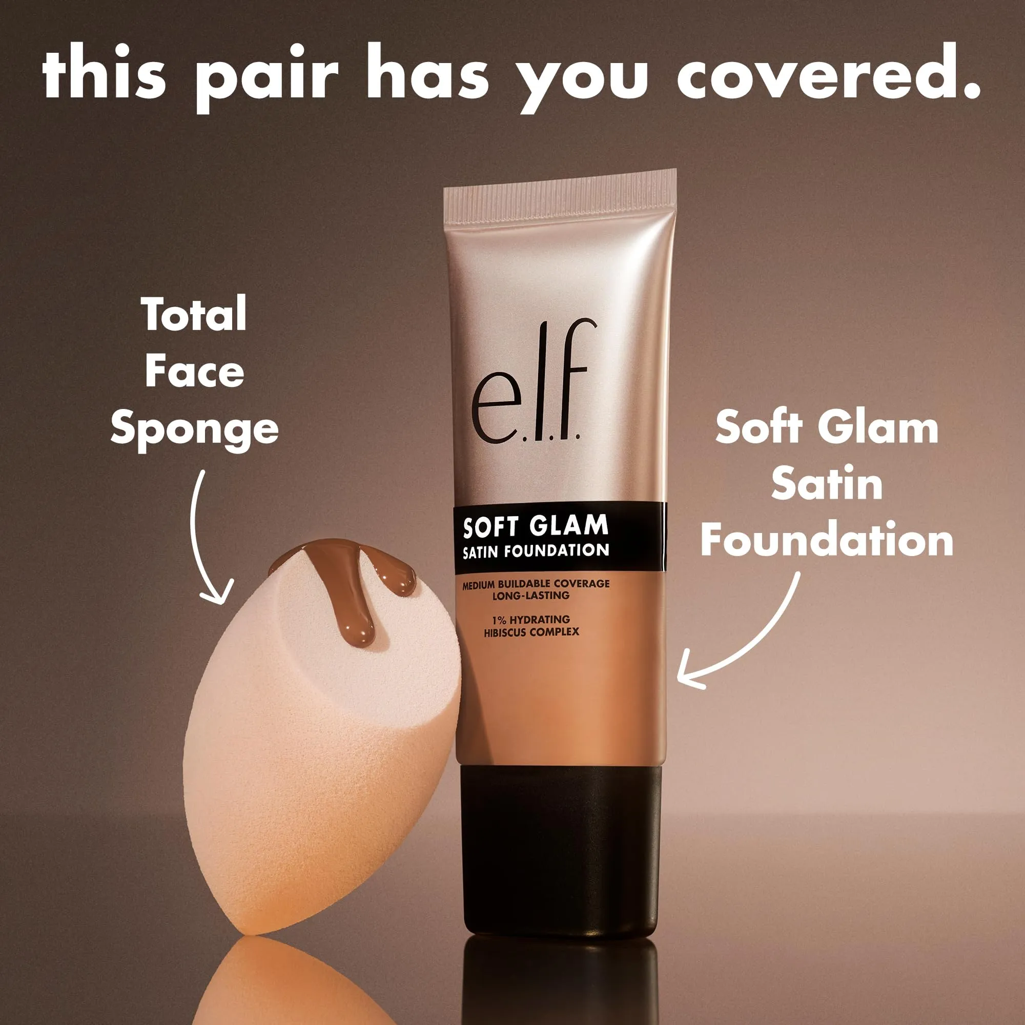 e.l.f. Soft Glam Foundation, Medium Coverage, Long-Lasting & Buildable Foundation For A Smooth, Satin Finish, Vegan & Cruelty-Free, 32 Medium Neutral