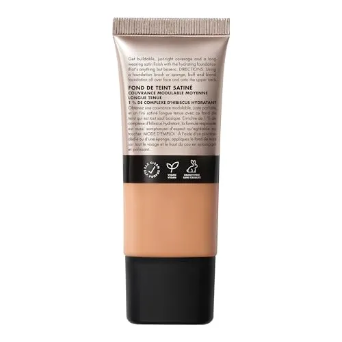 e.l.f. Soft Glam Foundation, Medium Coverage, Long-Lasting & Buildable Foundation For A Smooth, Satin Finish, Vegan & Cruelty-Free, 34 Medium Cool