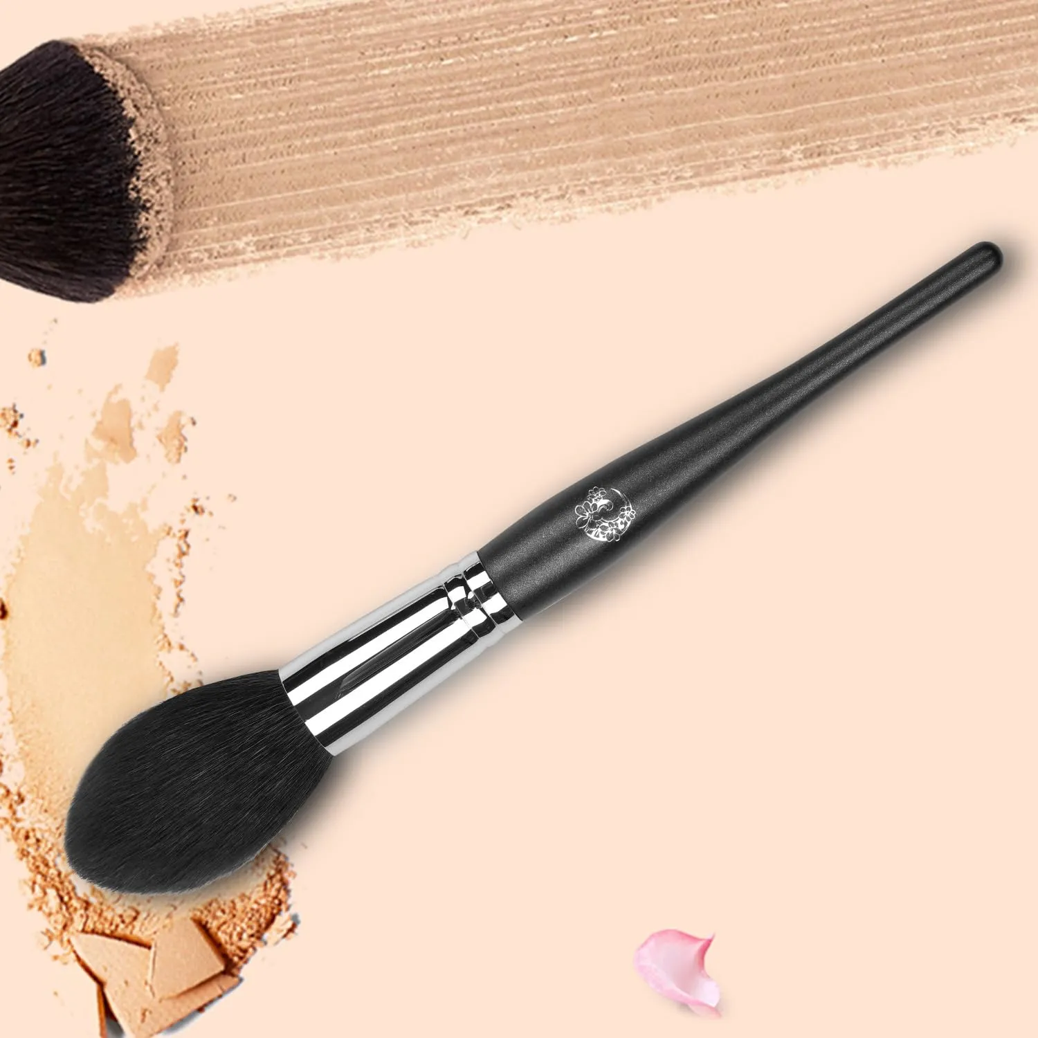 ENERGY Blush Brush for Cheeks Professional Tapered Powder Brush for Blusher Setting Powders Minerals Bronzer Contour Highlighter with Cream Powder Blending Soft Goat Hair Mastro Face Makeup Brush M204