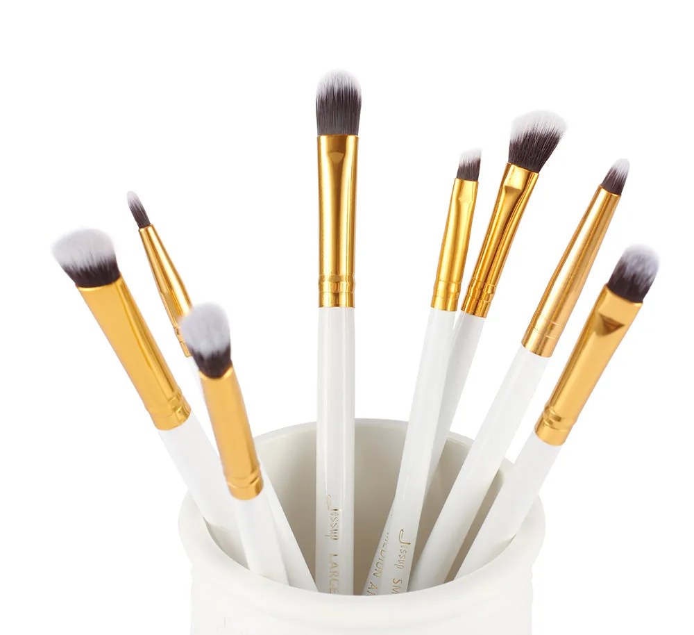 Essential Makeup Brush Set White 8 Pcs T099