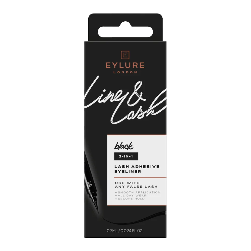Eylure Line & Lash 2-in-1 Lash Adhesive Eyeliner 0.7ml BLACK